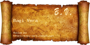 Bagi Vera névjegykártya